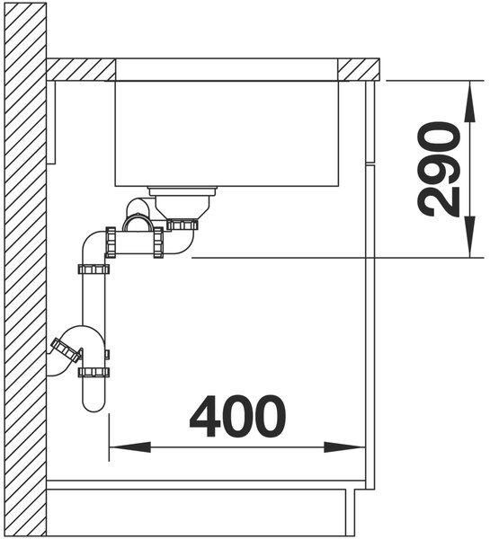 Blanco Andano 340/180-U, dřez 585x440 mm, nerez, BLA-522977