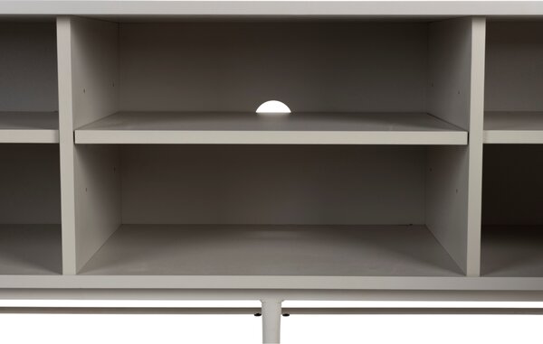 White Label Šedý TV stolek WLL CAYO 155 x 40 cm