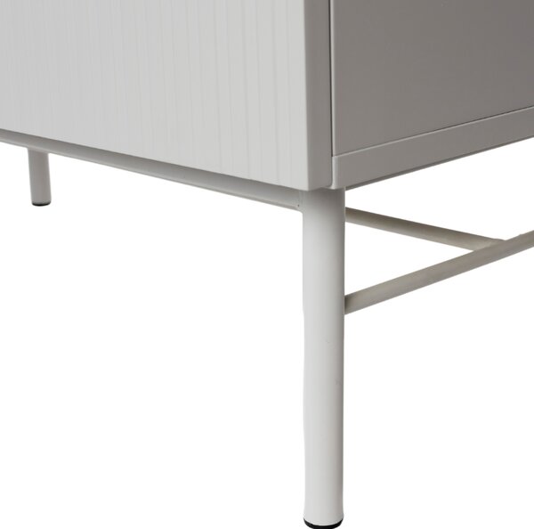 White Label Šedý TV stolek WLL CAYO 155 x 40 cm