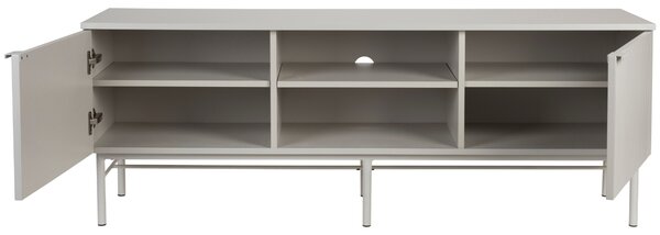 White Label Šedý TV stolek WLL CAYO 155 x 40 cm