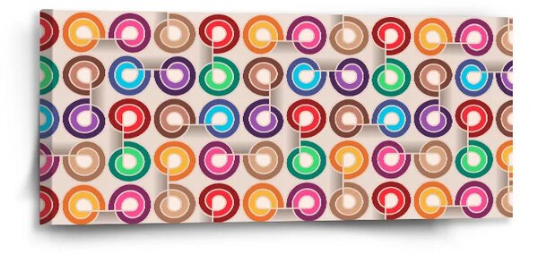 Sablio Obraz Barevné spirály - 110x50 cm