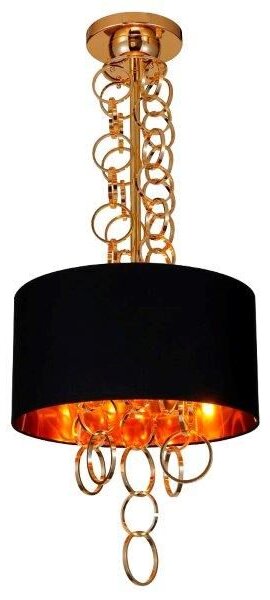 AZzardo AZ2678 DECOline KATE BLACK stropní závěsné svítidlo 4xE14 40W IP20 černá / zlatá
