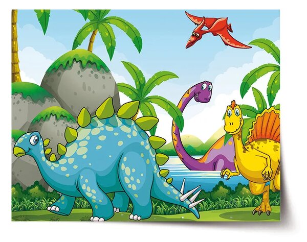 Sablio Plakát Dinosauři 3 - 60x40 cm