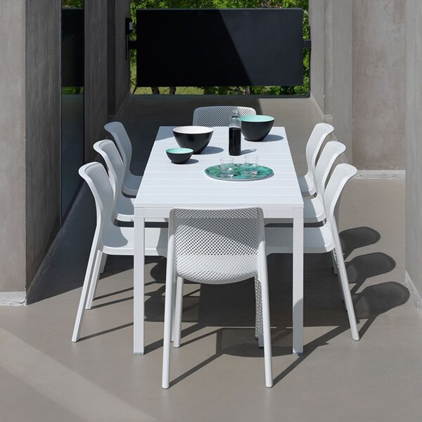 Nardi Bílý rozkládací zahradní stůl Rio 140/210 x 85 cm