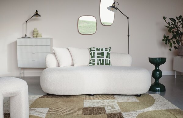 White Label Bouclé pohovka NOXX 185 cm
