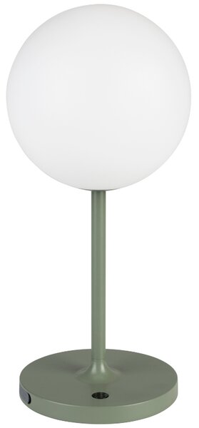 White Label Zelená kovová stolní lampa WLL HUB