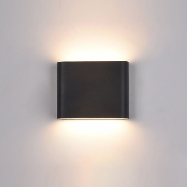 PL-206B ITALUX Romano 11x9 cm moderní exteriérové ​​nástěnné svítidlo 6W = 360lm LED bílé světlo (3000K) IP54