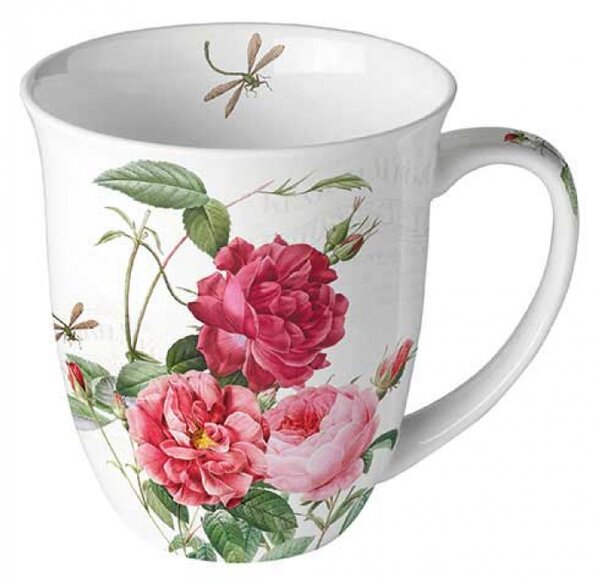 Porcelánový hrnek Růžové květy 400 ml