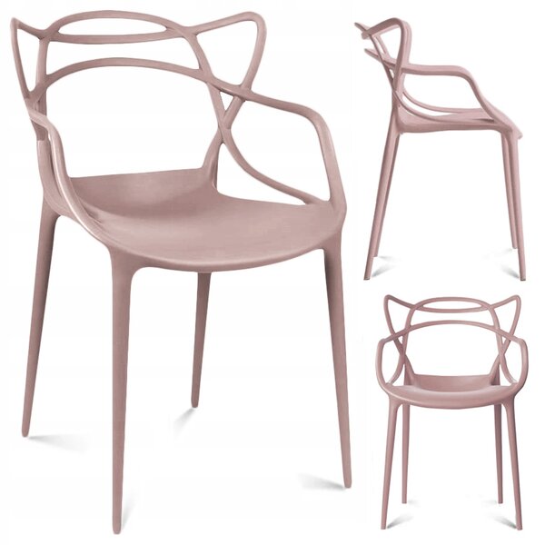 Plastová jedálenská stolička azuro hnedá sc103