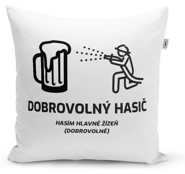 Sablio Polštář Dobrovolný hasič: 40x40 cm