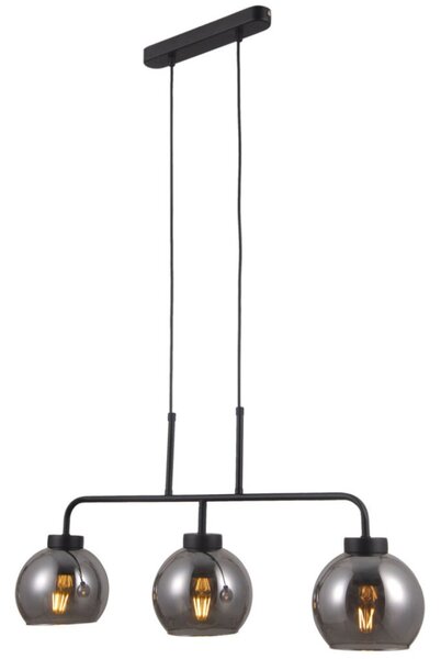 Italux PND-28028-3 závěsné svítidlo Poggi 3x40W E27 matná černá, kouřová