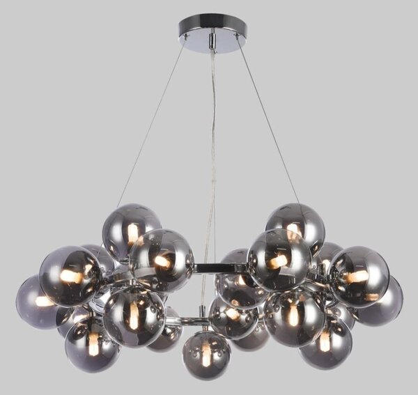 Italux PND-5252-25-CH+SMK závěsné svítidlo Cabella D680mm 25x28W G9 chrom, kouřová