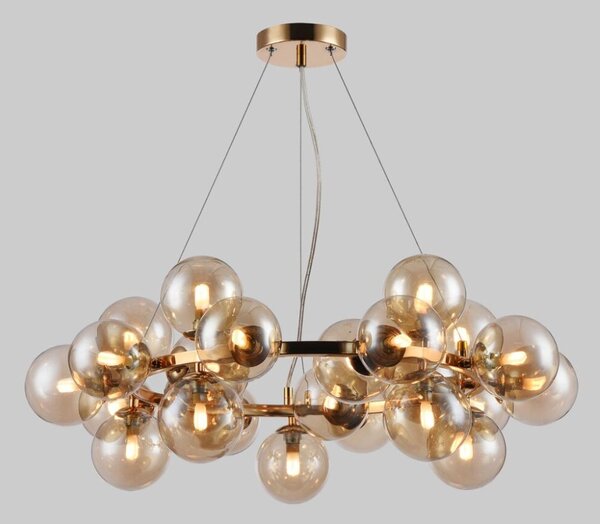 Italux PND-5252-25-GD-CGN závěsné svítidlo Cabella D680mm 25x28W G9 zlatá, koňaková