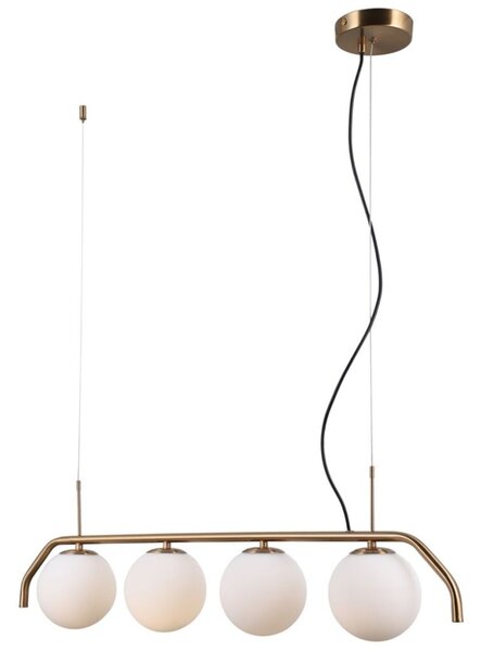 Italux PND-3300-4-HBR závěsné svítidlo Carimi 4x5W G9 mosazná měděná, bílá