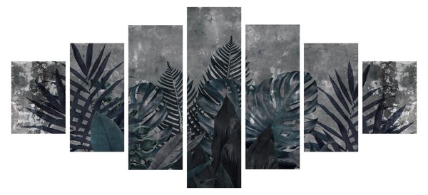 Obraz - Palmové listy (210x100 cm)