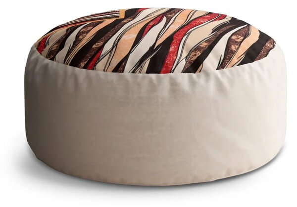 Sablio Taburet Circle Pruhovaný motiv: 38x48 cm