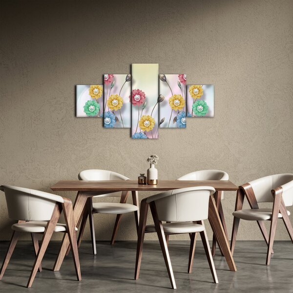 Obraz - Barevná louka (125x70 cm)