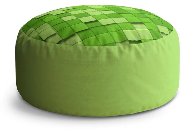 Sablio Taburet Circle Green Blocks 3D: 38x48 cm