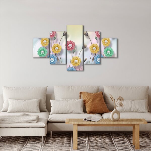 Obraz - Barevná louka (125x70 cm)