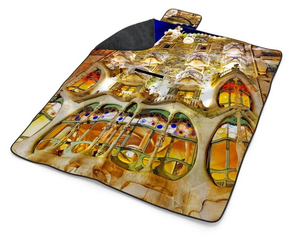 Sablio Plážová deka Barcelona Gaudi Casa Batllo 1: 200x140 cm