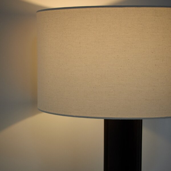 Kave Home Tmavá dřevěná stojací lampa Niani 151 cm