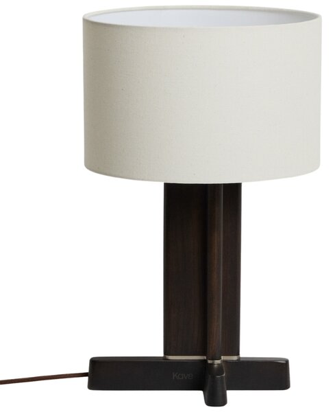 Kave Home Tmavá dřevěná stolní lampa Niani