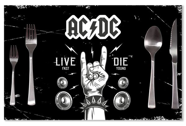 Sablio Prostírání ACDC Live fast, die young: 40x30cm