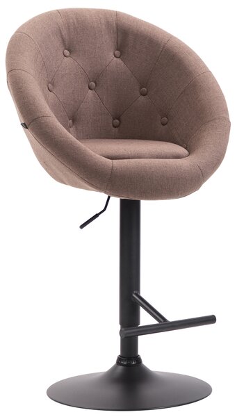Barová židle Hawes - látkové čalounění - černý rám | hnědá