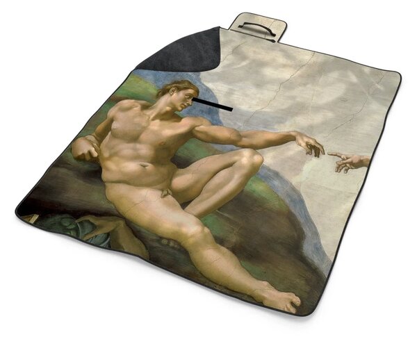 Sablio Plážová deka Stvoření Adama - Michelangelo Buonarroti: 200x140 cm