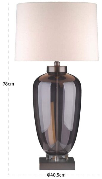 -25 % Dny MOMENTI– Richmond Hnědá skleněná stolní lampa Monsoe 78 cm