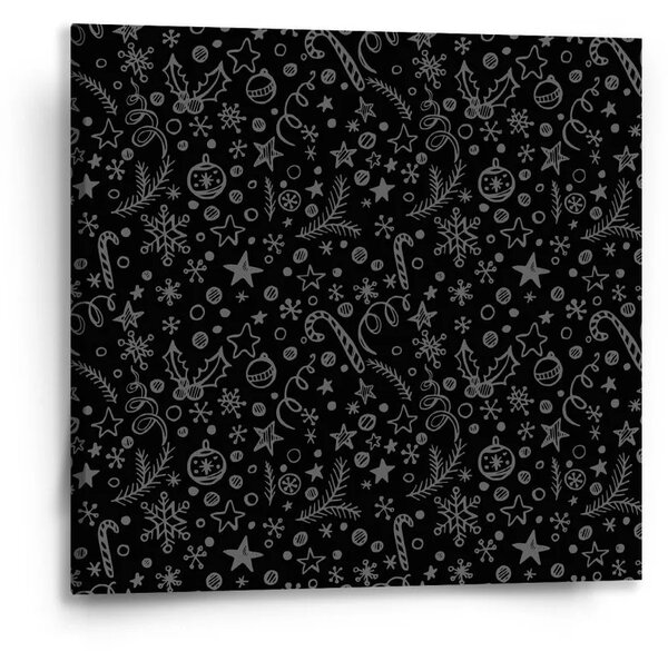 Sablio Vánoční obraz Vánoce na černé - 50x50 cm