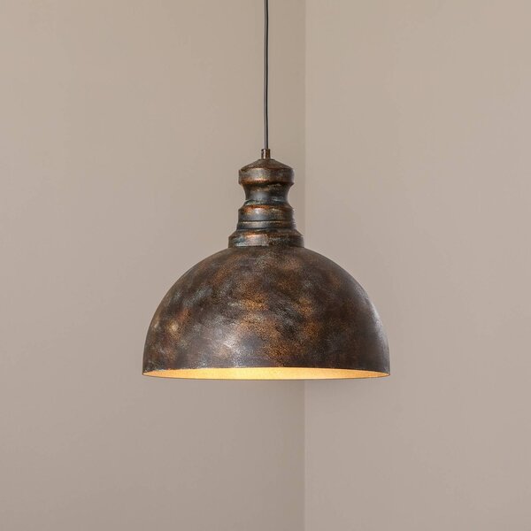 Opviq Závěsné světlo Saglam, 1-světelný, starý mosaz, kov, Ø 40 cm, stmívatelný, Bronz / starožitná mosaz, Obývací pokoj / jídelna, kov, Vintage