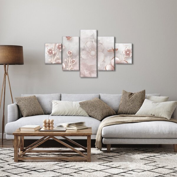Obraz - Růžové květy (125x70 cm)