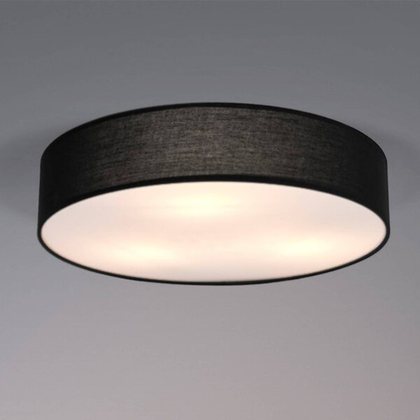 OSRAM Stropní světlo ORBIS PARIS, černé, Ø 40 cm, textilní E27, stmívatelný, Černá, Obývací pokoj / jídelna, Textil / tkanina / hedvábí, Moderní