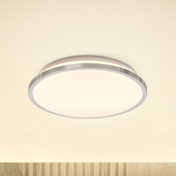 OSRAM LED stropní svítidlo BATHROOM, chrom, Ø 30 cm, IP44,, Chrom / stříbro, Koupelna, Hliník, Moderní