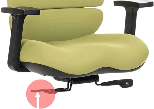 MERCURY Ergonomická kancelářská židle WORKEASE - zelená látka