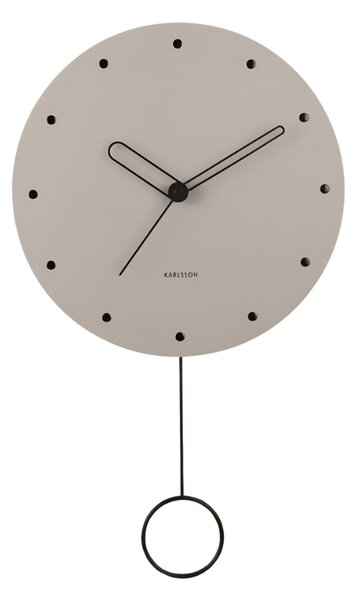 Time for home Šedé dřevěné nástěnné hodiny Stanley 30 cm