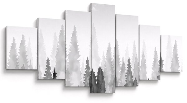 Obraz - Vrcholky lesů (210x100 cm)