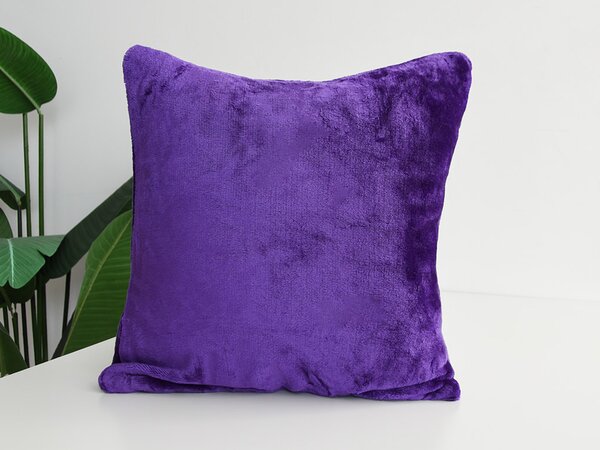 XPOSE® Mikroplyšový povlak na polštář - tmavě fialový 40x40 cm