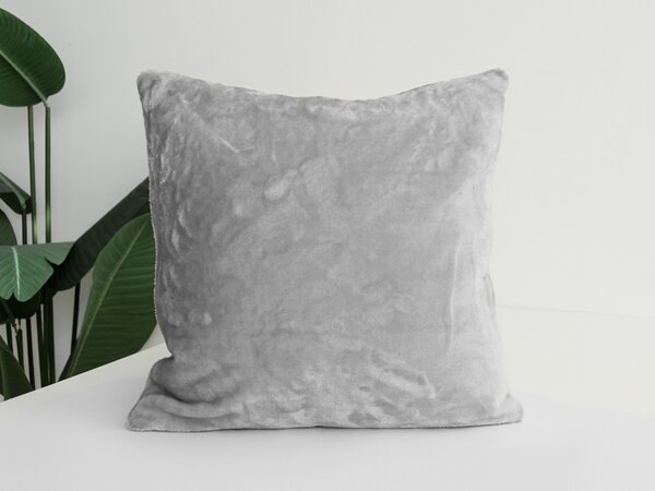 XPOSE® Mikroplyšový povlak na polštář - světle šedý 40x40 cm