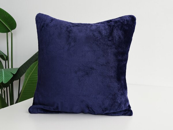 XPOSE® Mikroplyšový povlak na polštář - tmavě modrý 40x40 cm