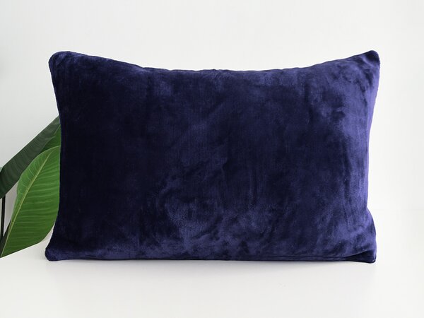 XPOSE® Mikroplyšový povlak na polštář - tmavě modrý 50x70 cm