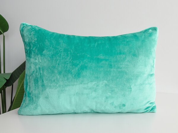 XPOSE® Mikroplyšový povlak na polštář - světle tyrkysový 40x60 cm