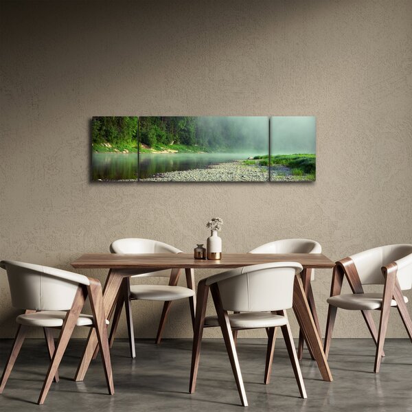 Obraz - Řeka u lesa (170x50 cm)