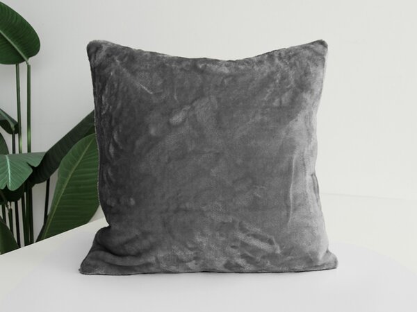 XPOSE® Mikroplyšový povlak na polštář - tmavě šedý 50x50 cm