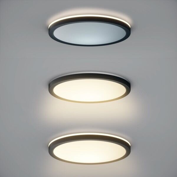 ITALUX PLF-63452-300R-28W-BL Corte stropní svítidlo LED D300mm 28W/3000lm 2800+4000+6000K černá