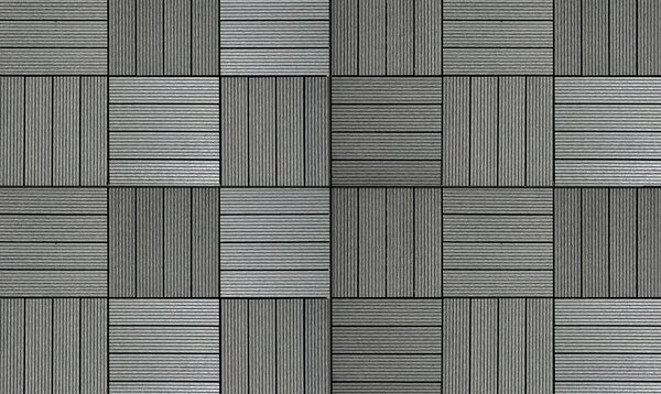 WPC podlahové dlaždice 30x30 cm, šedá, GST201
