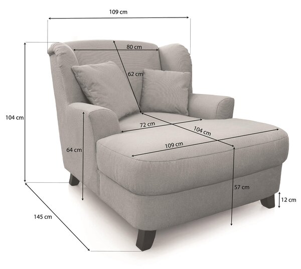 XXL KŘESLO, textil, šedá Sit & More - Online Only křesla & taburety, Online Only