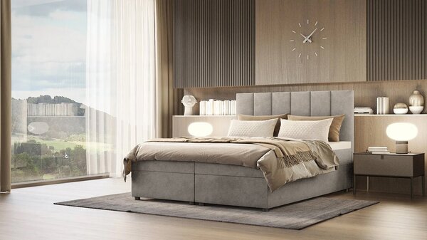 Boxspringová postel DELTA 3 - 120x200, světle béžová