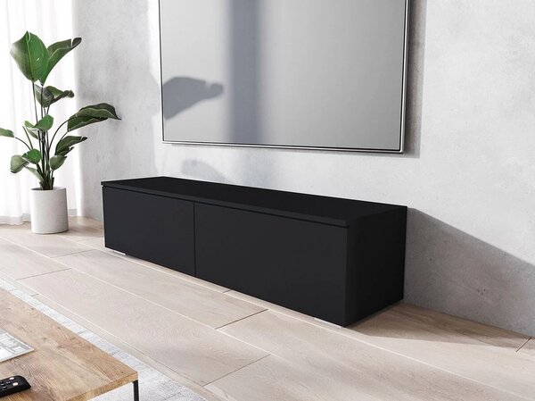 Televizní skříňka s LED osvětlením 140 cm WILLA D - černá grafitová